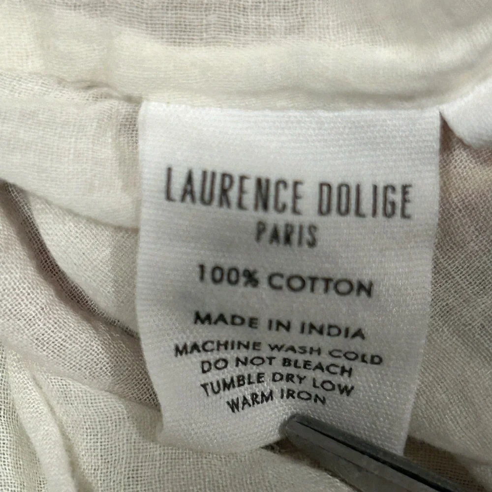 Laurence Dolige Paris 100% Cotton Striped Ruffle Dress, romantic whimsical, Sz 0 - Picture 12 of 13